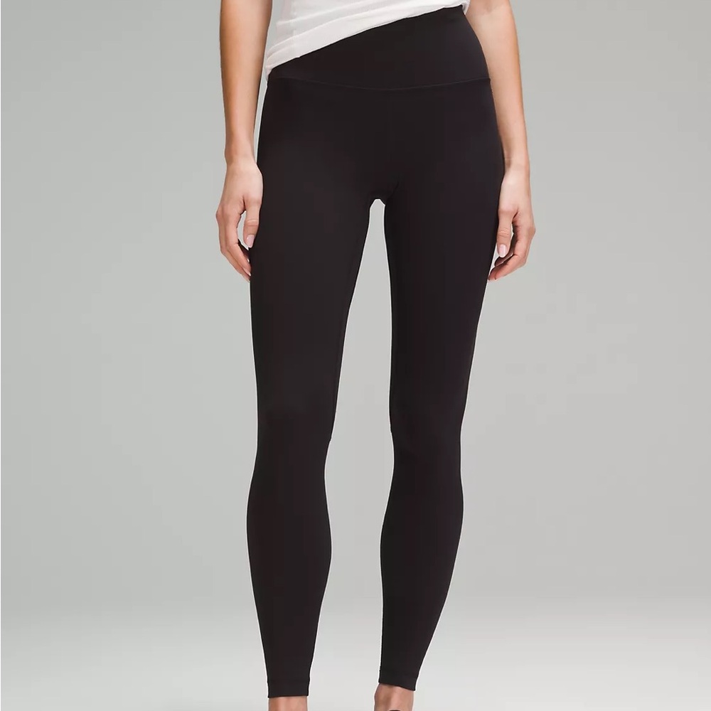 Lululemon Leggings Size 6 All Black Full Length Mid-Rise